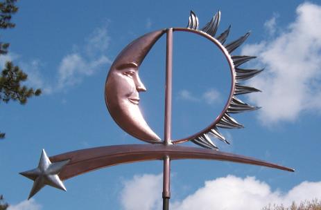 Sun, Moon and Shooting Star Weathervane