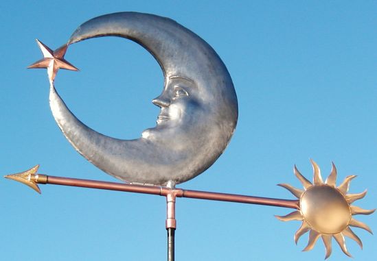 Sun, Moon and Star Weathervane