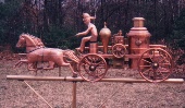 Horse Drawn Fire Engine Weathervane